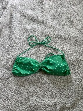 Victoria's Secret Green Polka Dot Bikini Top with Vintage Tag